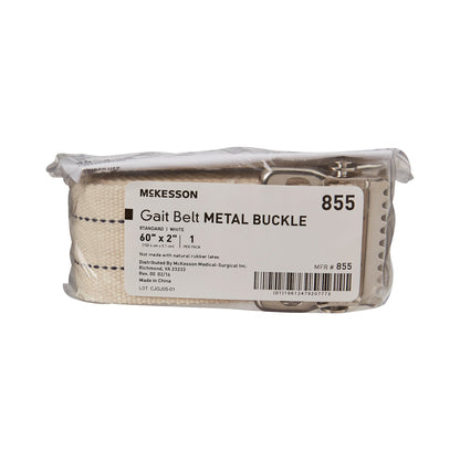 McKesson Gait Belt 60 Inch Length White Polyester (864676_EA)