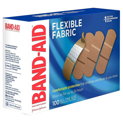 Band-Aid® Adhesive Strip 1 X 3 Inch Fabric Rectangle Tan Sterile (115847_EA)