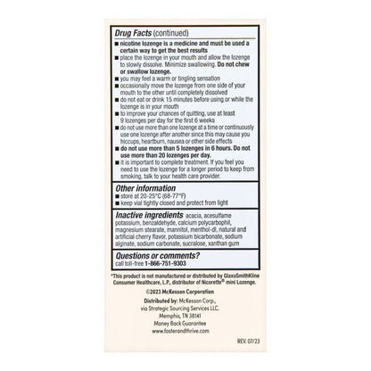 Foster & Thrive™ Stop Smoking Aid 2 mg Strength Lozenge (1238914_PK)