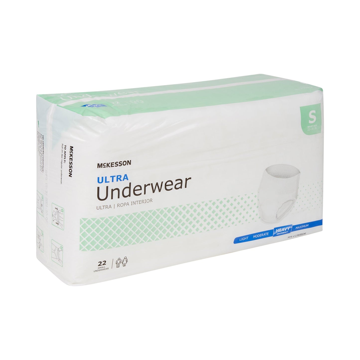 McKesson Ultra Unisex Adult Absorbent Underwear Pull On with Tear Away Seams Small Disposable Heavy Absorbency (884175_CS)