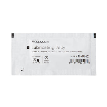 McKesson Lubricating Jelly 3 Gram Individual Packet Sterile (1066698_EA)