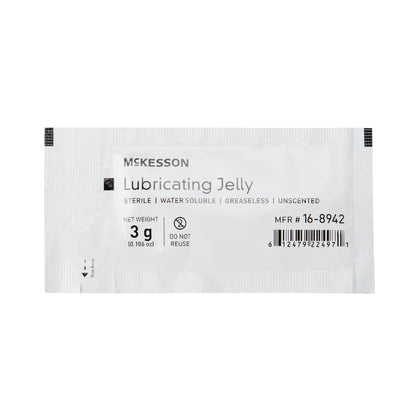 McKesson Lubricating Jelly 3 Gram Individual Packet Sterile (1066698_EA)