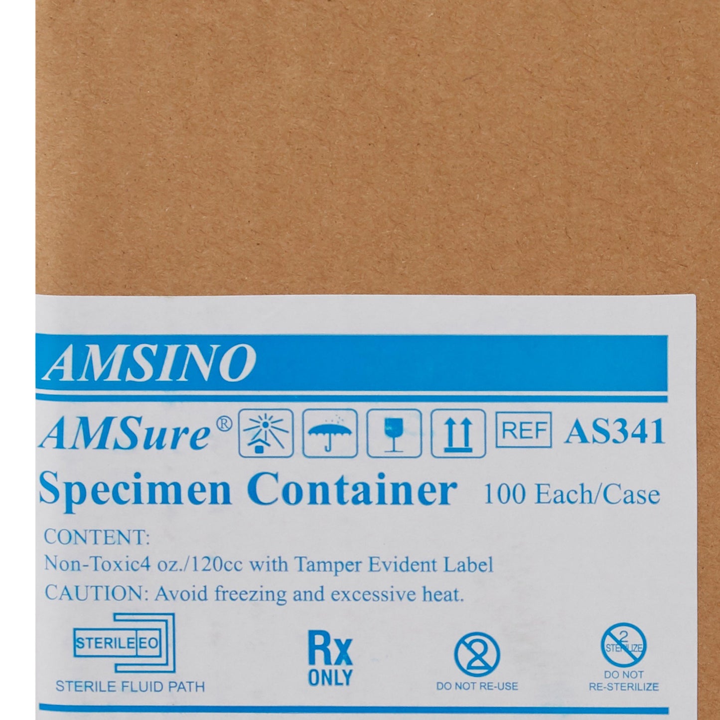 AMSure® Specimen Container 120 mL (4 oz.) Screw Cap Patient Information Sterile (771367_CS)
