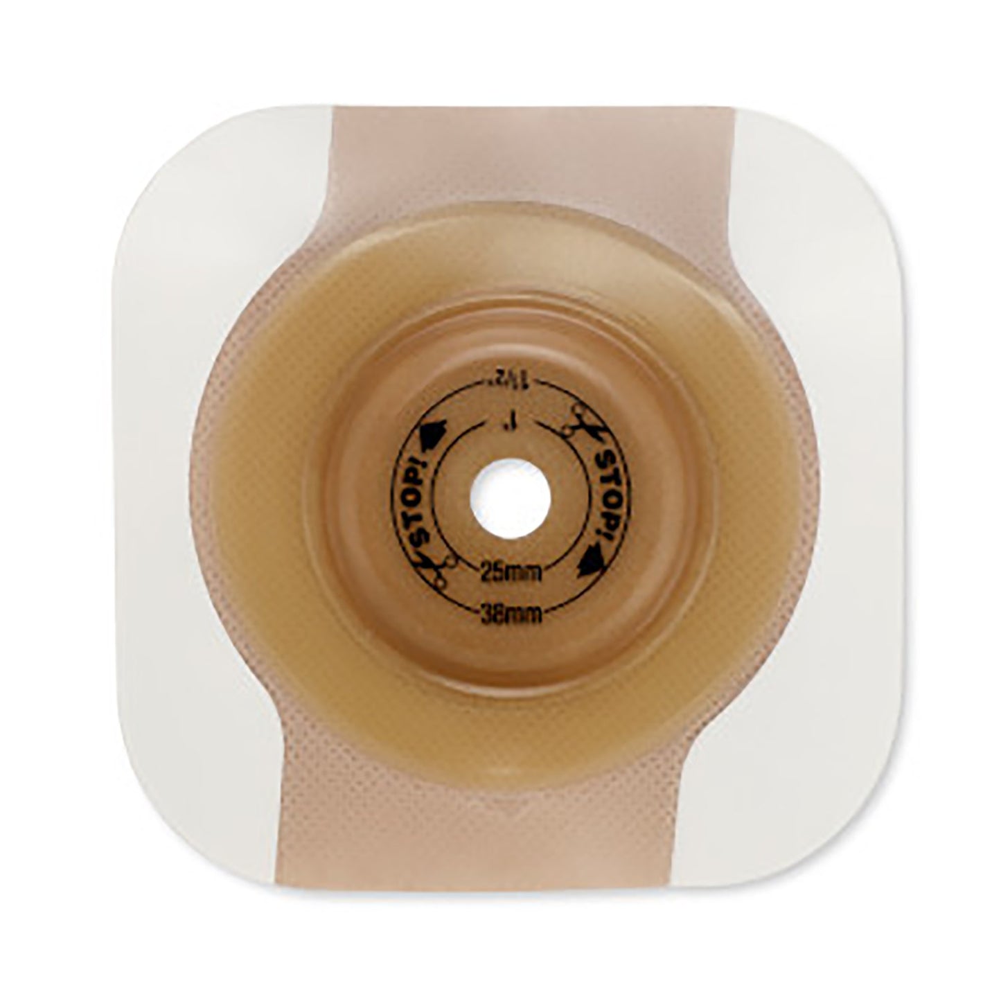 New Image™ CeraPlus™ Ostomy Barrier Trim to Fit, Extended Wear Adhesive Tape Borders 57 mm Flange Red Code System Up to 1-1/2 Inch Opening (970806_BX)
