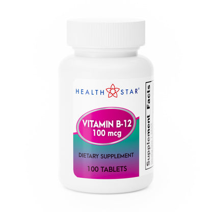 Geri-Care® Vitamin Supplement Vitamin B12 100 mcg Strength Tablet 100 per Bottle (775733_BT)