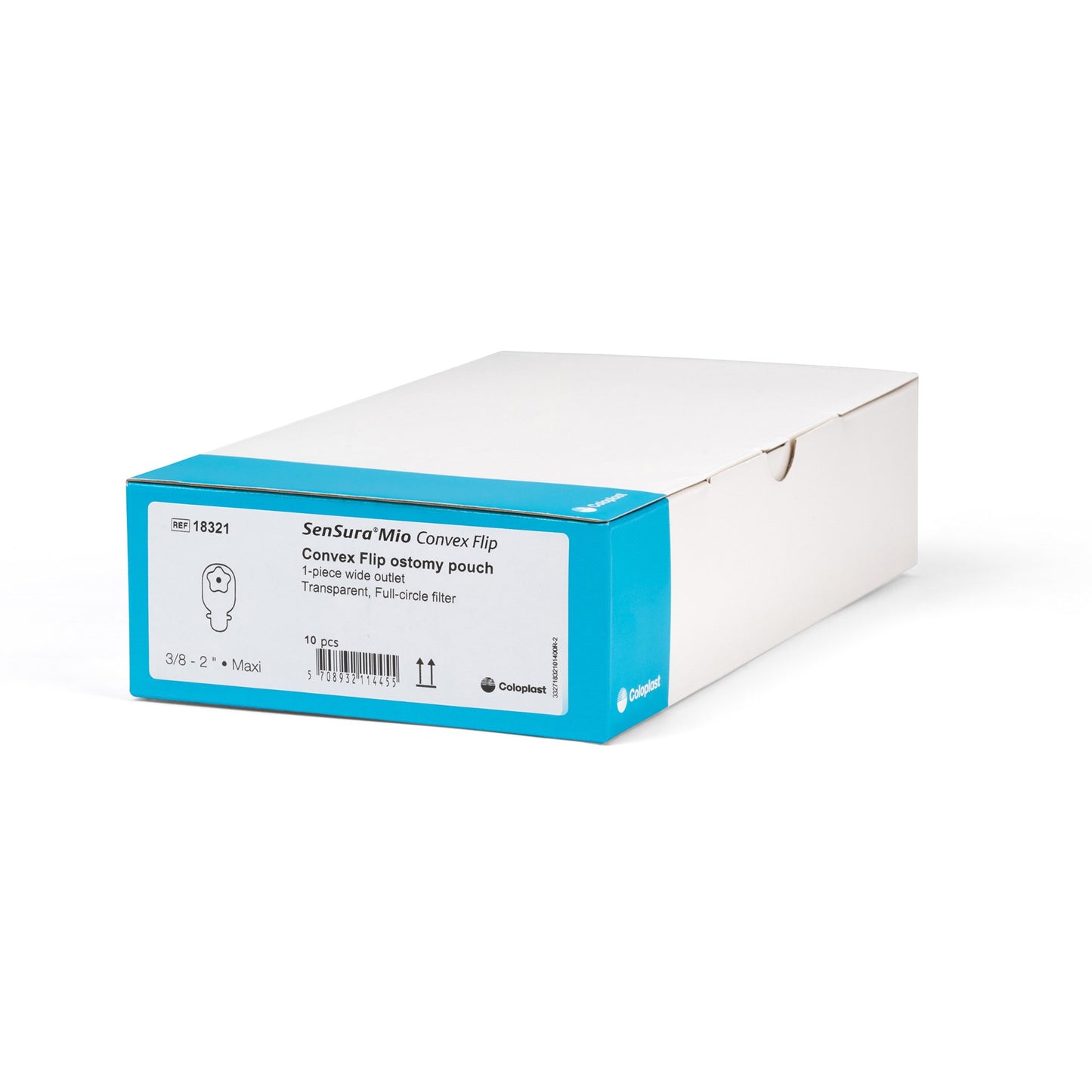 SenSura® Mio Convex Ostomy Pouch One-Piece System 11 Inch Length, Maxi Convex, Trim to Fit 3/8 to 2 Inch Stoma Drainable (1124391_BX)