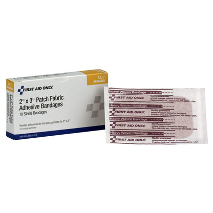 First Aid Only® Adhesive Strip 2 X 3 Inch Fabric Square Tan Sterile (862031_BX)