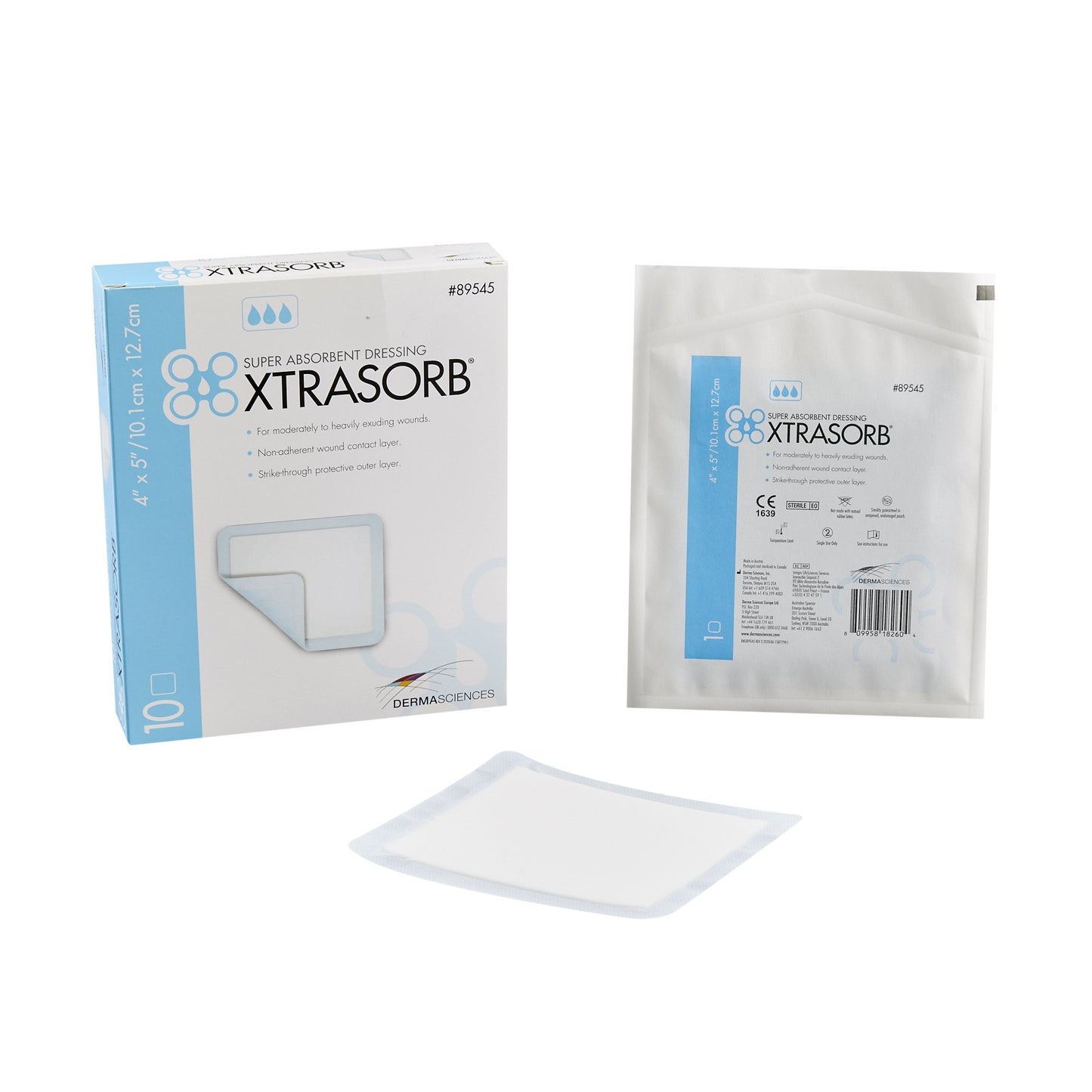 Xtrasorb™ Classic Super Absorbent Dressing Nonadhesive 4 X 5 Inch Rectangle (785622_CS)