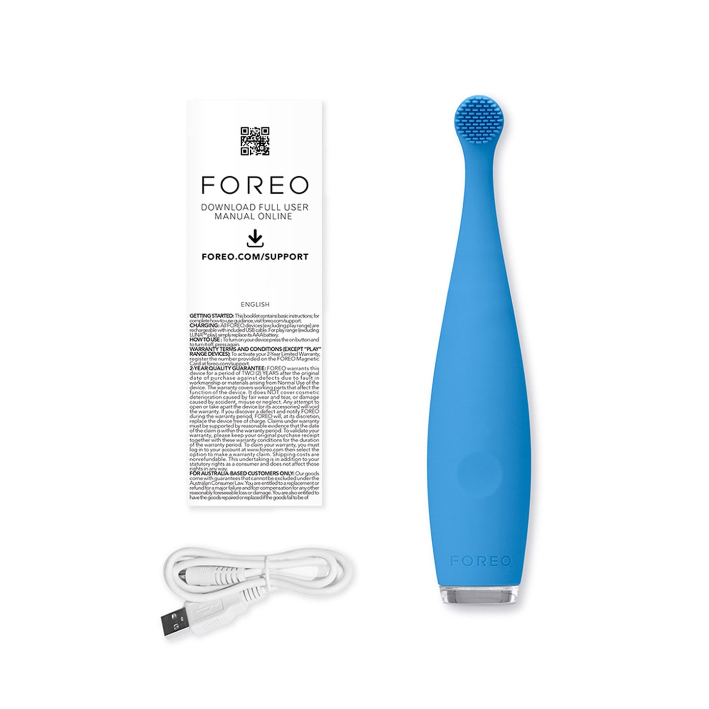 ISSA™ baby Sonic Toothbrush Bubble Blue Dino Ages Birth to 4 Years Silicone (1252887_EA)