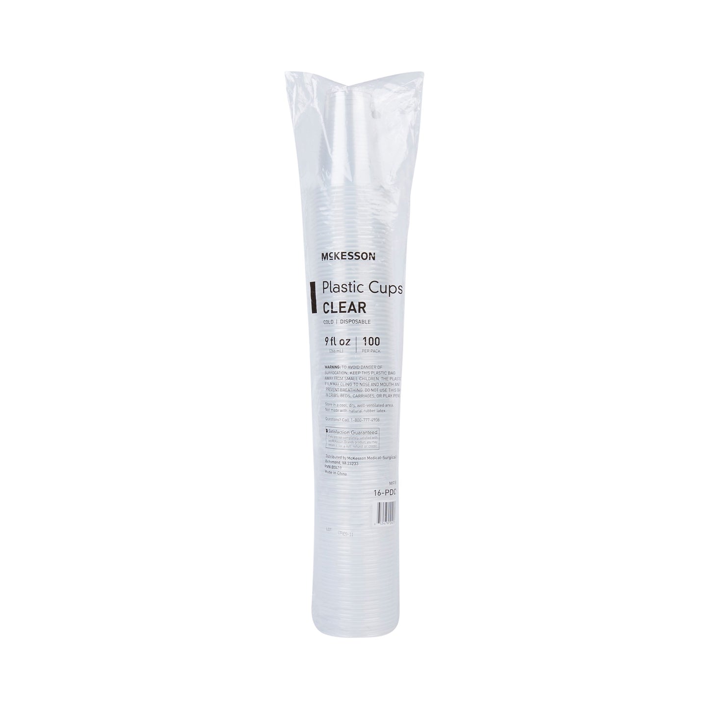 McKesson Drinking Cup 9 oz. Clear Polypropylene Disposable (1127771_CS)