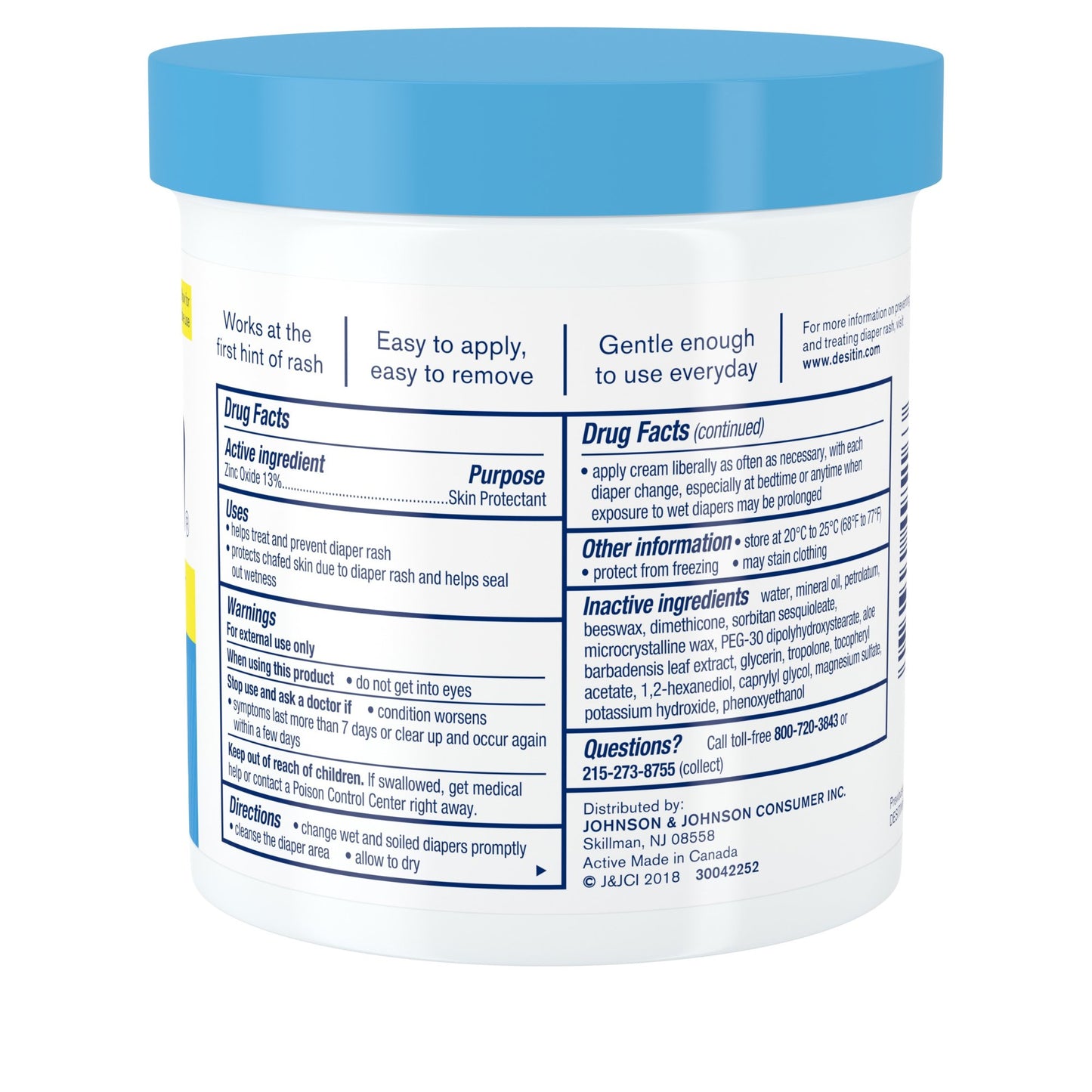 Desitin® Rapid Relief Diaper Rash Treatment 16 oz. Jar Unscented Ointment (1068610_EA)
