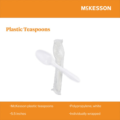 McKesson Spoon Medium Weight White Polypropylene (1049901_CS)