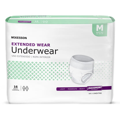 McKesson Unisex Adult Absorbent Underwear Pull On with Tear Away Seams Medium Disposable Heavy Absorbency (1123838_CS)