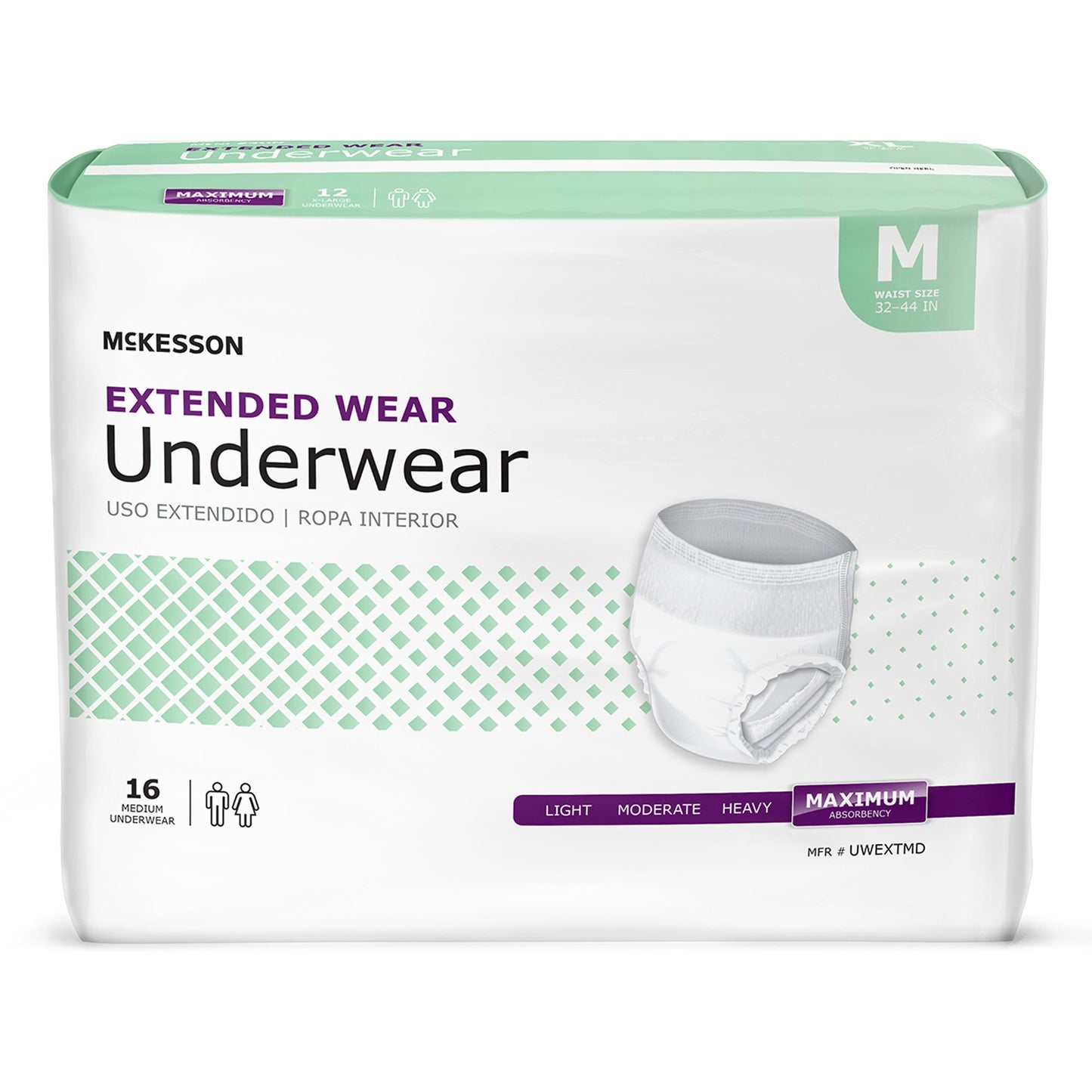 McKesson Unisex Adult Absorbent Underwear Pull On with Tear Away Seams Medium Disposable Heavy Absorbency (1123838_BG)