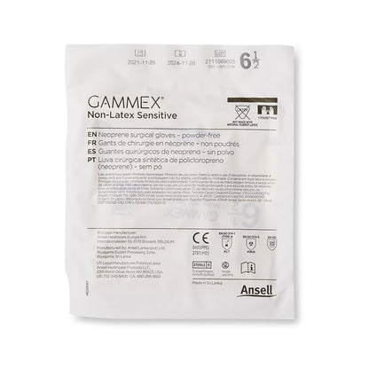 GAMMEX® Non-Latex Sensitive Surgical Glove Size 6.5 Sterile Polychloroprene Standard Cuff Length Micro-Textured Cream Chemo Tested (833673_CS)