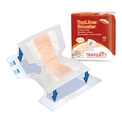Tranquility® Top Liner® Contour Booster Pad 13-1/2 X 21-1/2 Inch Heavy Absorbency Super Absorbent Core One Size Fits Most (491366_BG)