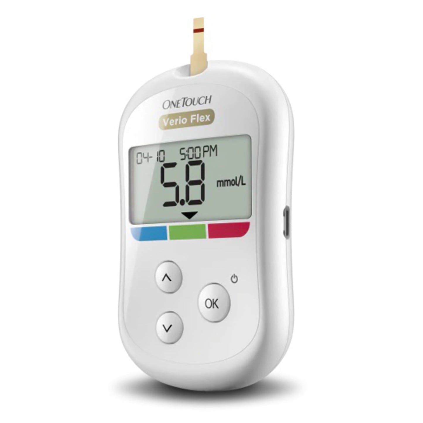 OneTouch Verio Flex® Blood Glucose Meter 5 Second Results Stores up to 500 Results No Coding Required (1151164_CS)