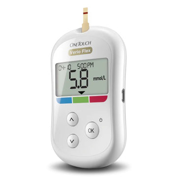 OneTouch Verio Flex® Blood Glucose Meter 5 Second Results Stores up to 500 Results No Coding Required (1151164_CS)