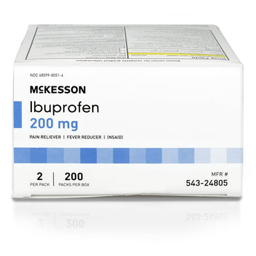 McKesson Pain Relief 200 mg Strength Ibuprofen Unit Dose Tablet 200 per Box (1111735_CS)
