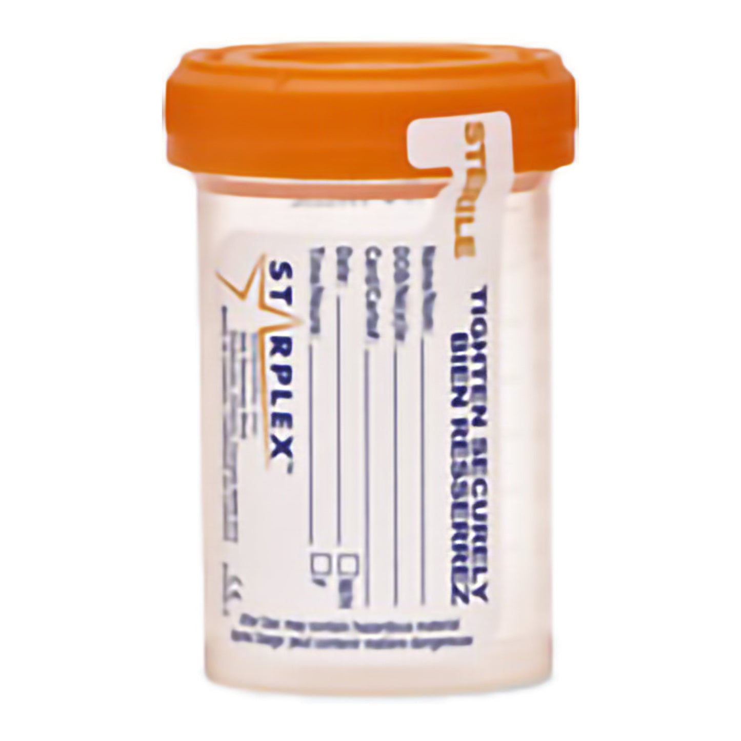 LeakBuster™ Specimen Container 48 mm Opening 90 mL (3 oz.) Screw Cap Patient Information OR Sterile (1028558_CS)