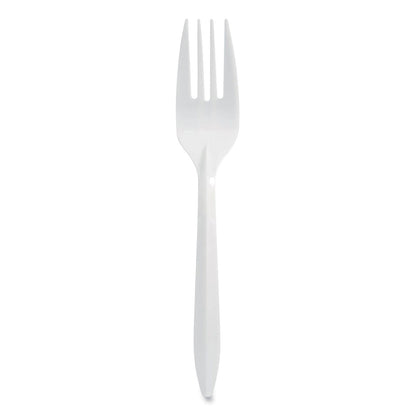 Berkley Square Individually Wrapped Mediumweight Cutlery, Forks, White, 1,000/Carton (BSQ1102000)