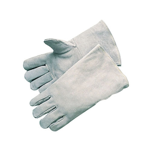 Best Welds Economy Welding Gloves, Economy Shoulder Leather, Large, Gray, 4 in Gauntlet, Full Sock Lining (902-3000)