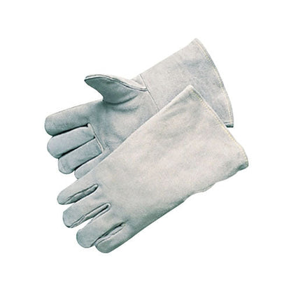 Best Welds Economy Welding Gloves, Economy Shoulder Leather, Large, Gray, 4 in Gauntlet, Full Sock Lining (902-3000)