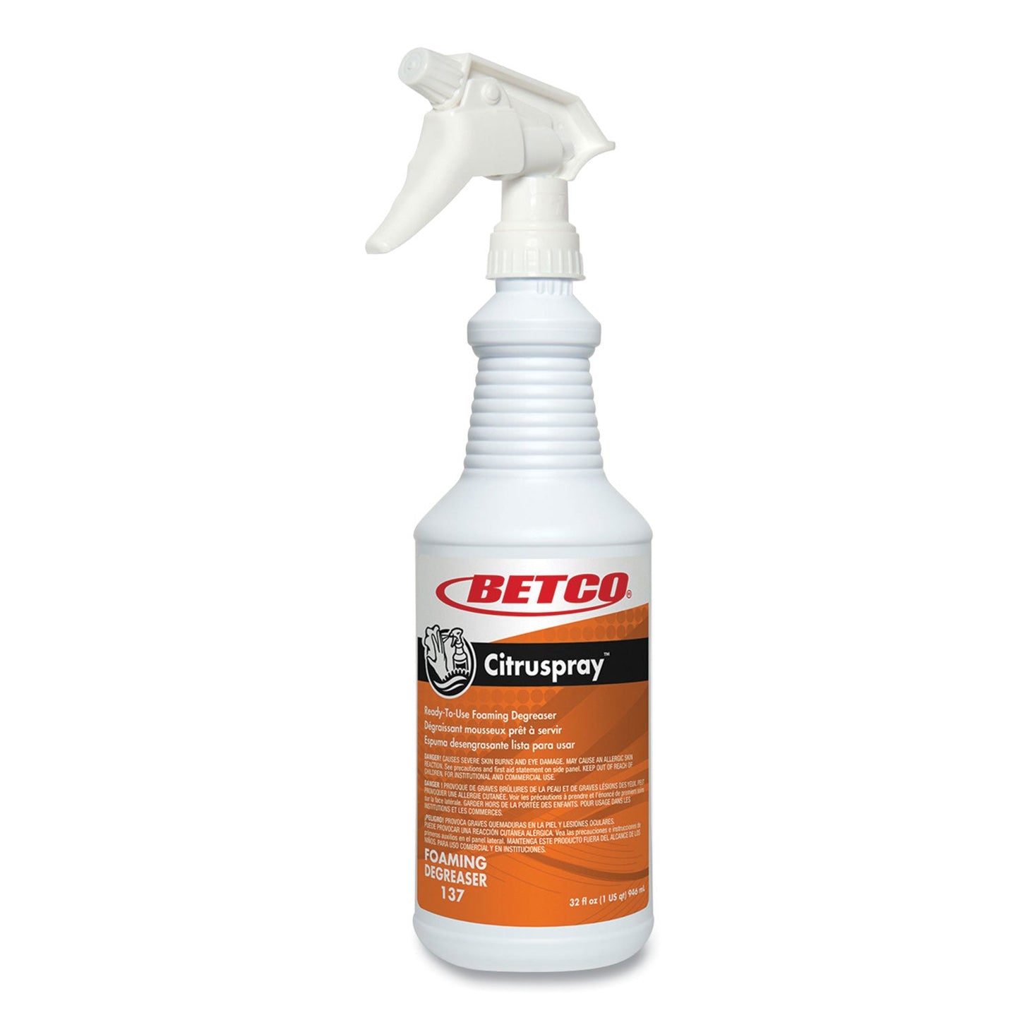 Betco Citruspray Degreaser, Citrus Orange Scent; 32 oz Bottle, 12/Carton (BET1371200)