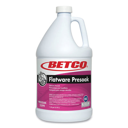 Betco Flatware Presoak, Characteristic Scent, 1 gal Bottle, 4/Carton (BET25990400)