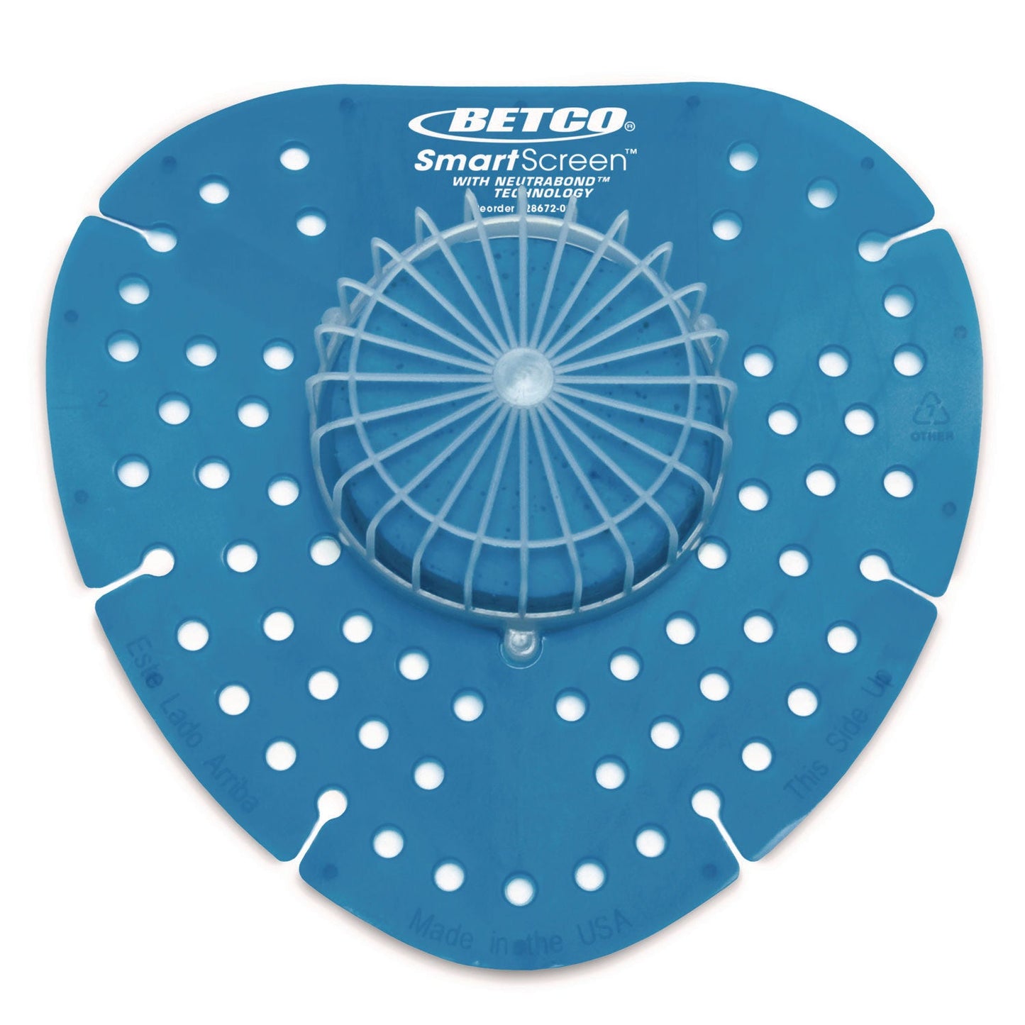 Betco SmartSCREEN Urinal Screen, Ocean Blue Scent, Blue, 1 lb, 72/Carton (BET2867200)