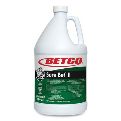 Betco Sure Bet II Foaming Disinfectant, Citrus Scent, 1 gal Bottle, 4/Carton (BET3140400)