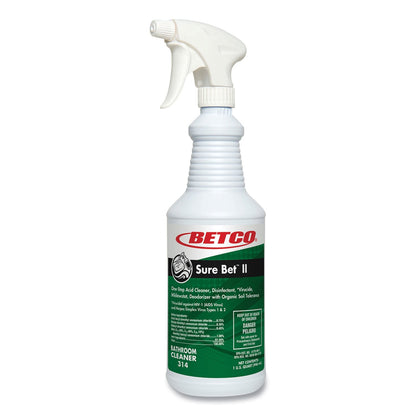 Betco Sure Bet II Foaming Disinfectant, Citrus Floral Scent, 32 oz Bottle, 12/Carton (BET3141200)