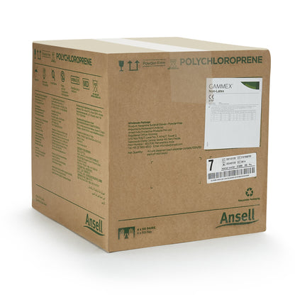 GAMMEX® Non-Latex Surgical Glove Size 7 Sterile Polyisoprene Standard Cuff Length Micro-Textured Green Chemo Tested (364345_CS)