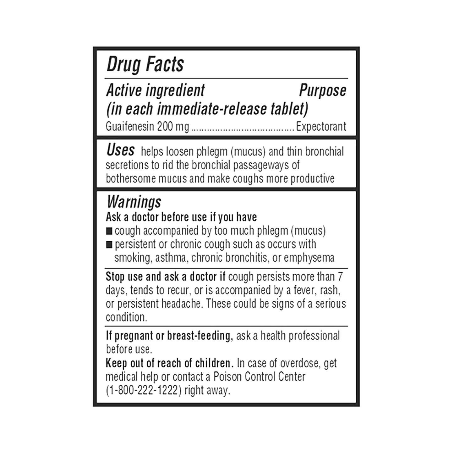 Major® Cold and Cough Relief 200 mg Strength Tablet 100 per Bottle (801376_BT)