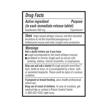 Major® Cold and Cough Relief 200 mg Strength Tablet 100 per Bottle (801376_BT)