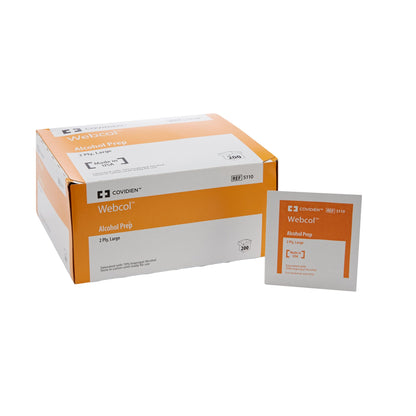 Webcol™ Alcohol Prep Pad 70% Strength Isopropyl Alcohol Individual Packet Large Sterile (188596_CS)