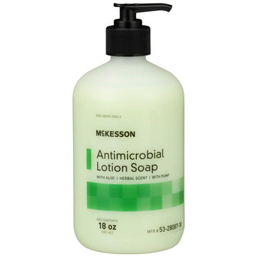 McKesson Antimicrobial Soap Lotion 18 oz. Pump Bottle Herbal Scent (937908_EA)