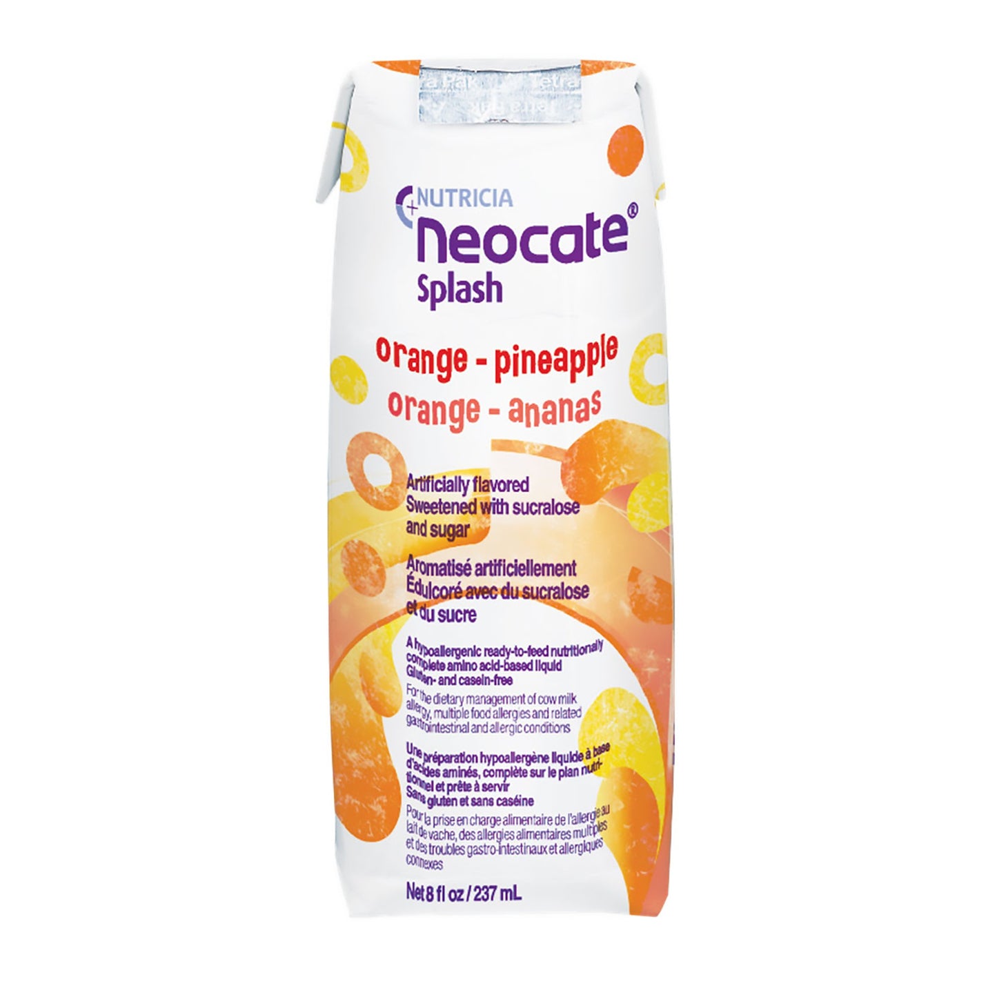 Neocate® Splash Pediatric Oral Supplement Orange / Pineapple Flavor 8 oz. Carton Liquid Amino Acid Food Allergies (1065637_EA)