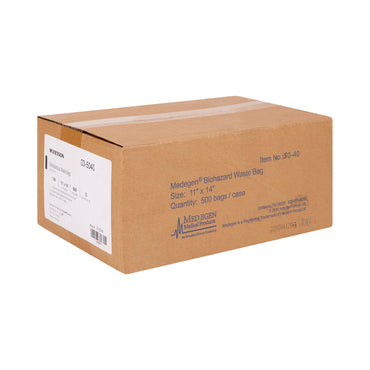 McKesson Biohazard Waste Bag Biohazard Symbol / Infectious Waste 1 to 6 gal. Red 11 X 14 Inch (196264_CS)