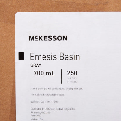 McKesson Emesis Basin Graphite 20 oz. Plastic Single Patient Use (1028128_CS)