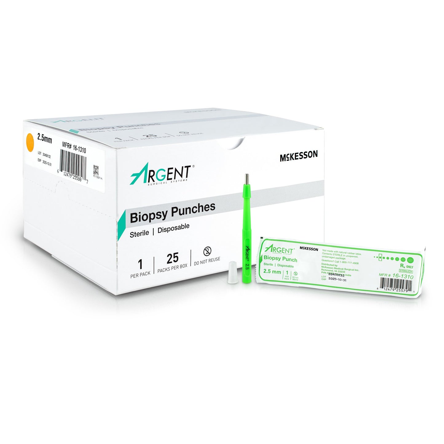 McKesson Argent™ Biopsy Punch Dermal 2.5 mm (1175171_BX)
