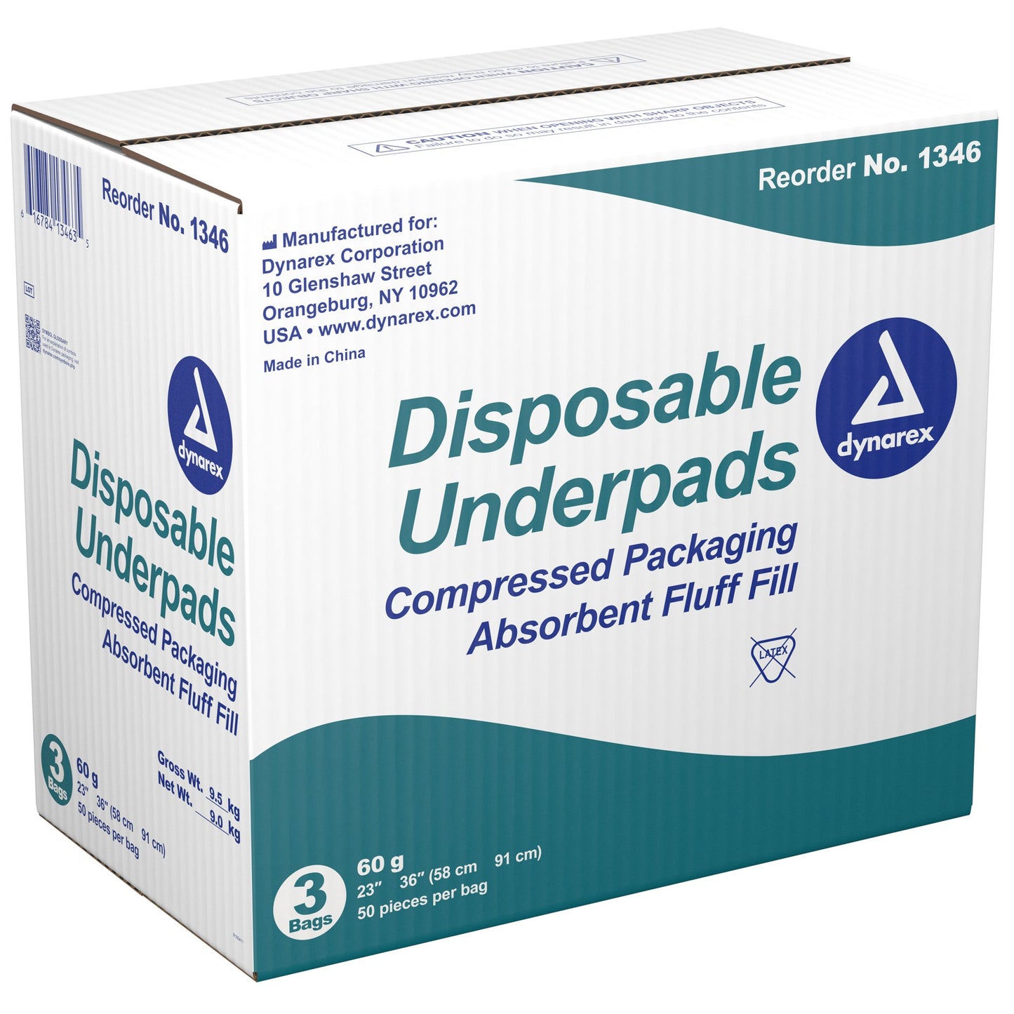 Dynarex® Disposable Underpad 23 X 36 Inch Fluff Light Absorbency (855411_CS)