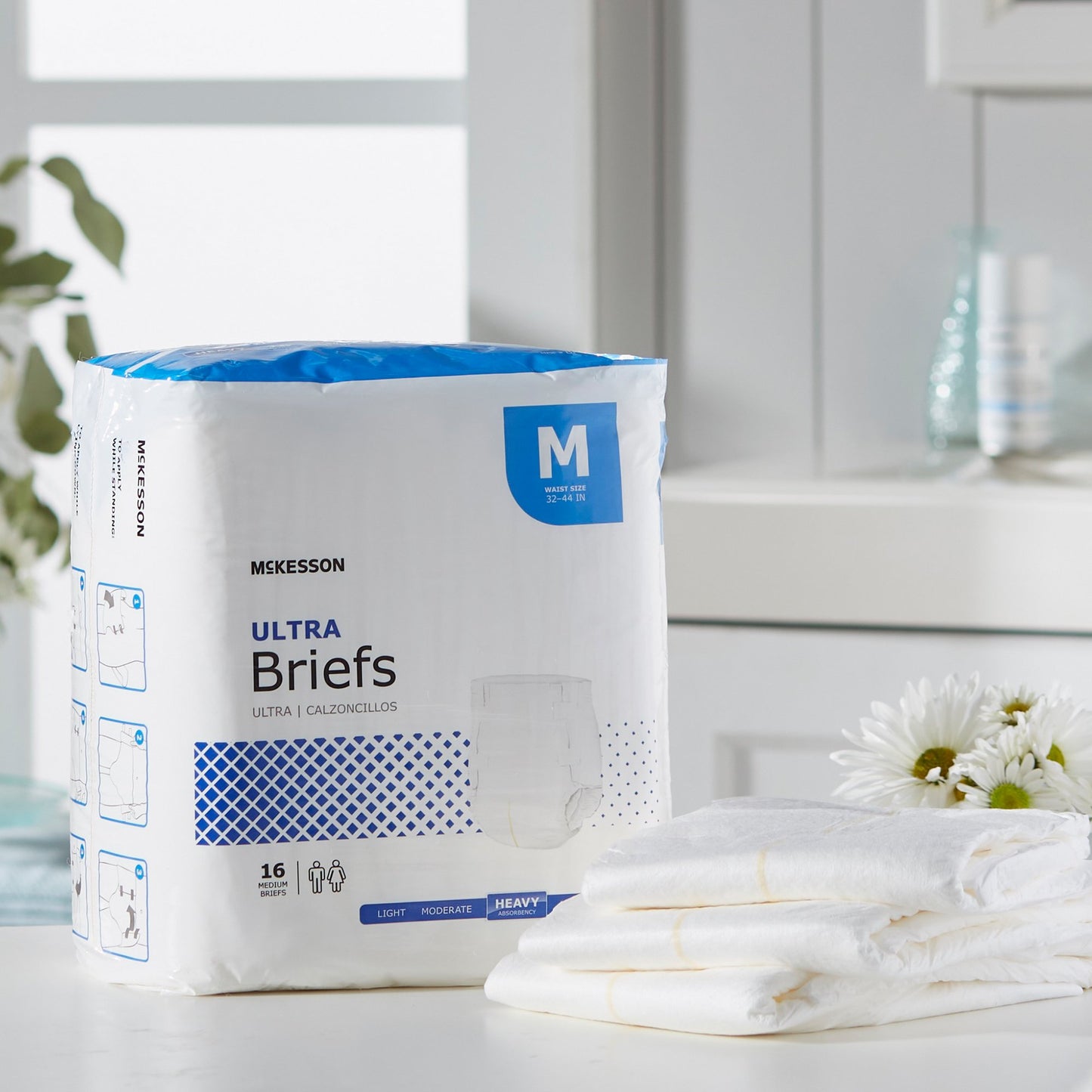 McKesson Ultra Unisex Adult Incontinence Brief Medium Disposable Heavy Absorbency (800832_CS)