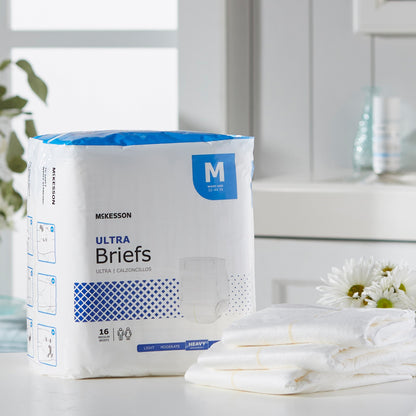 McKesson Ultra Unisex Adult Incontinence Brief Medium Disposable Heavy Absorbency (800832_CS)