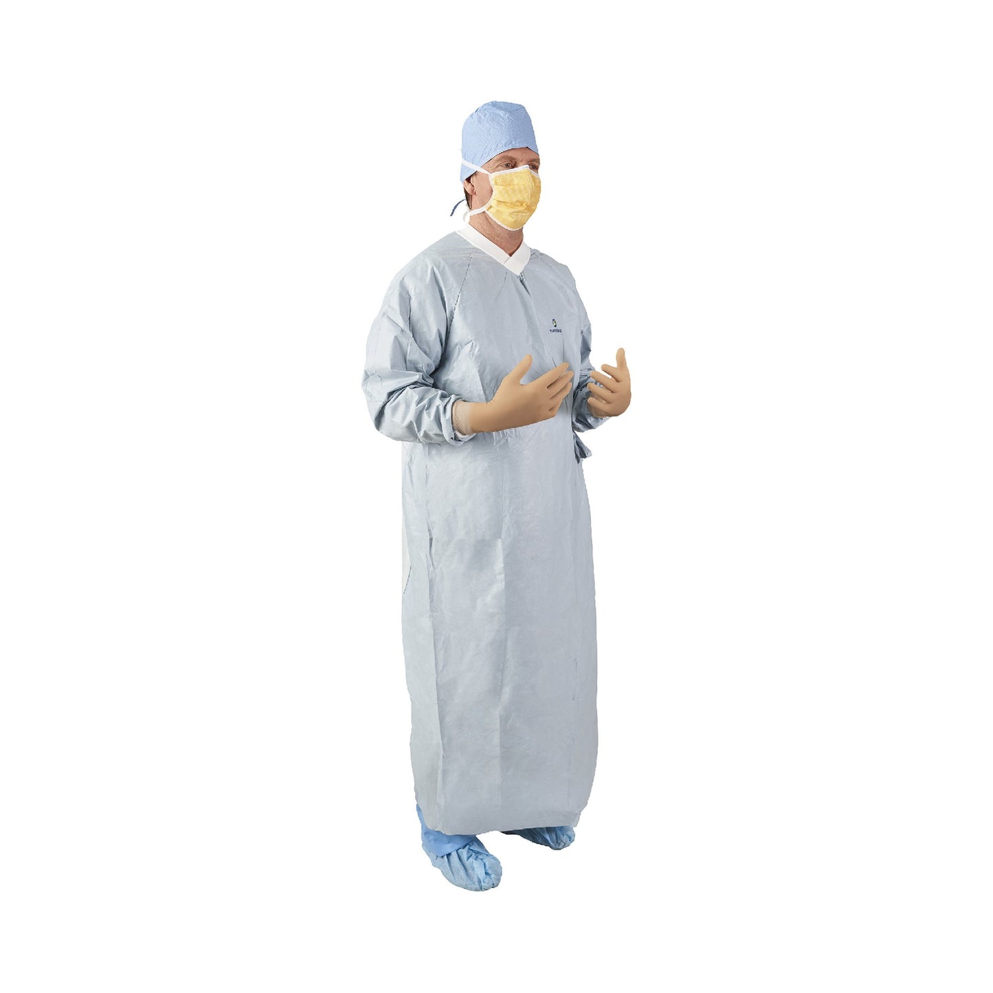 Aero Chrome Surgical Gown with Towel X-Large Silver Sterile AAMI Level 4 Disposable (1059361_CS)