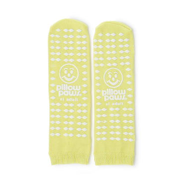 Pillow Paws® Risk Alert® Terries™ Slipper Socks Unisex Adult X-Large All Around Tread Single Patient Use Yellow (700339_CS)