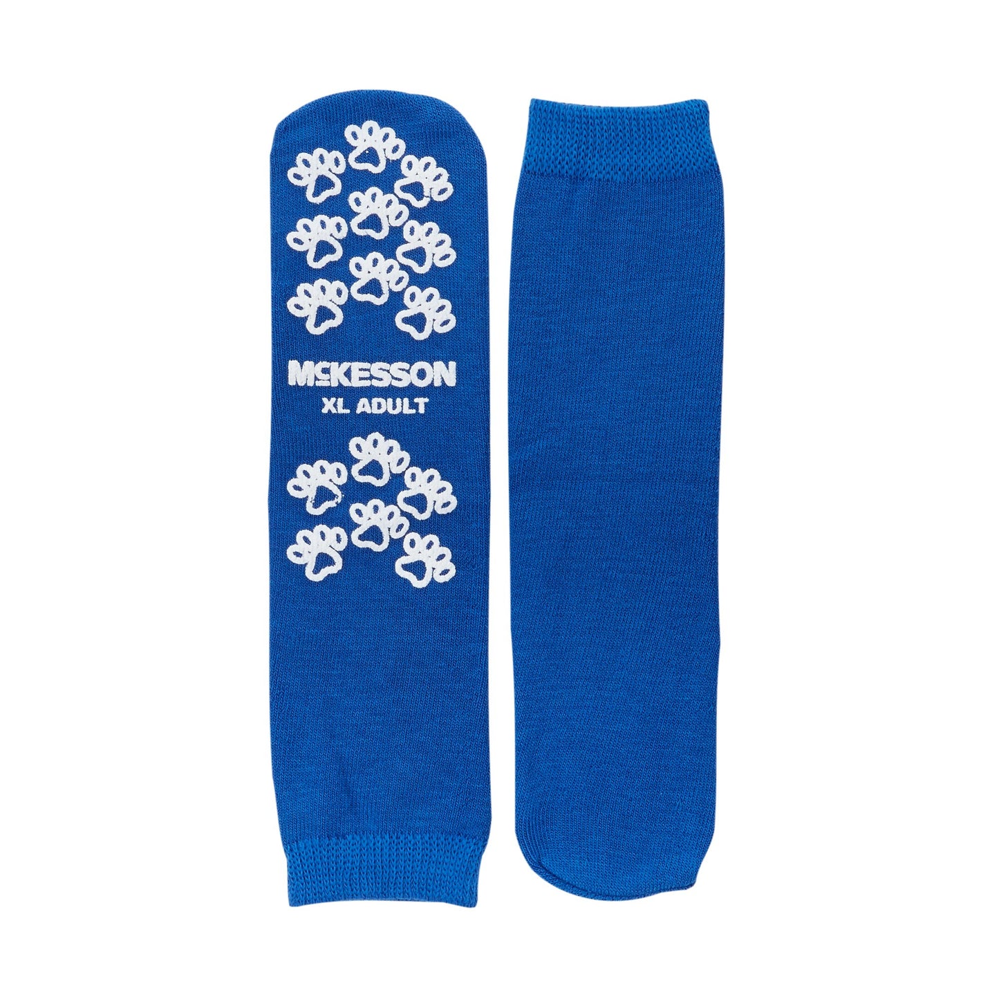 McKesson Terries™ Slipper Socks Unisex Adult X-Large Single Tread Single Patient Use Royal Blue (334875_PR)