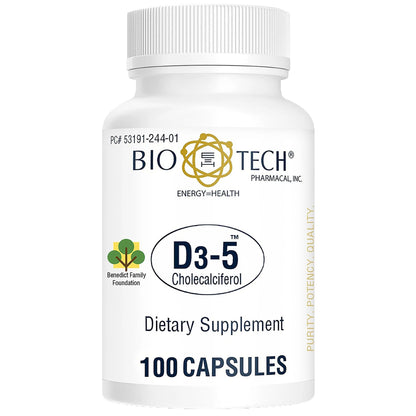 Bio Tech™ Vitamin Supplement Vitamin D3 5,000 IU Strength Capsule 100 per Bottle (722247_BT)