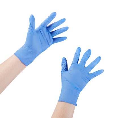 McKesson Confiderm® 3.5C Exam Glove Medium NonSterile Nitrile Standard Cuff Length Textured Fingertips Blue Chemo Tested (765875_CS)