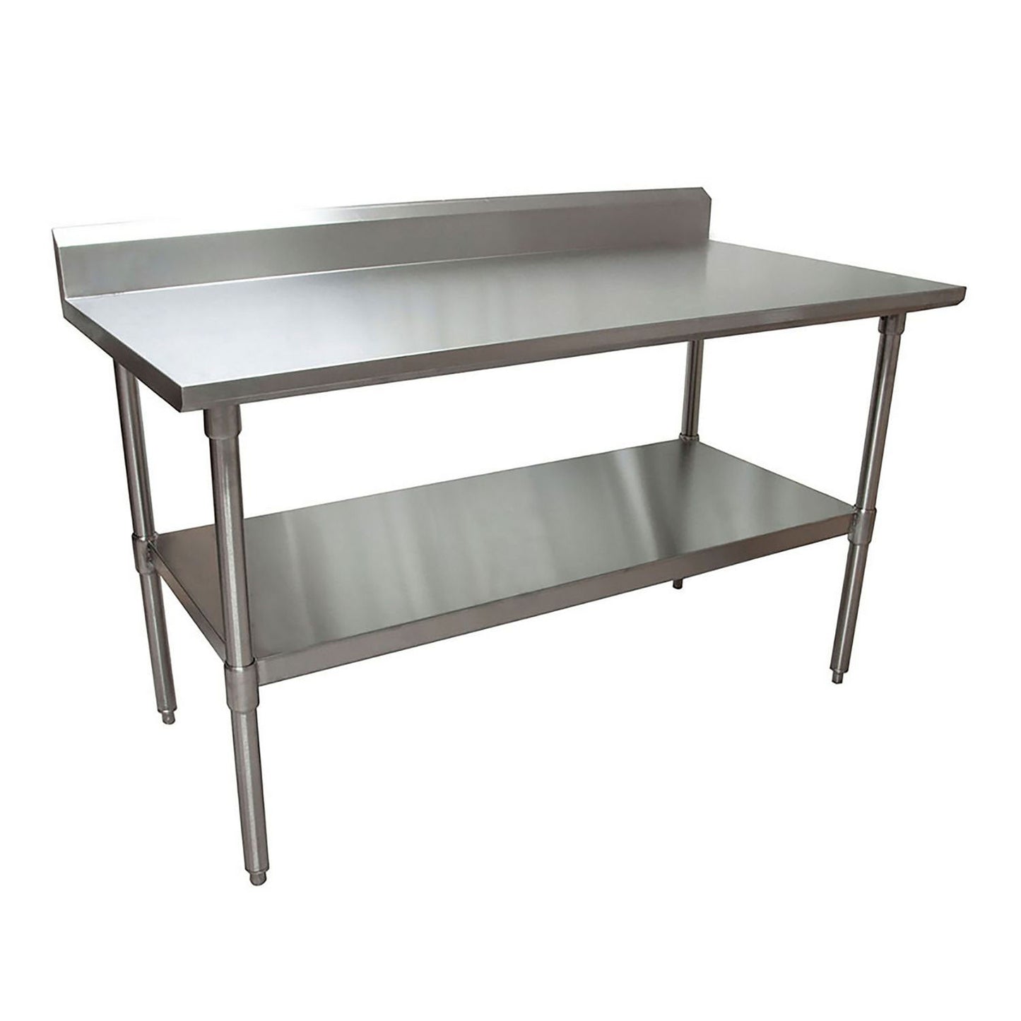 BK Resources Stainless Steel 5" Riser Top Tables, 60w x 30d x 39.75h, Silver, 2/Pallet (BKE2VTR56030)